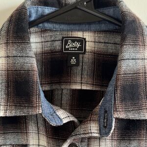 Bixby Kids Plaid flannel Button Down Shirt - Black and Brown